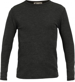 Jalfe - herreuldbluse melange, koksgrå